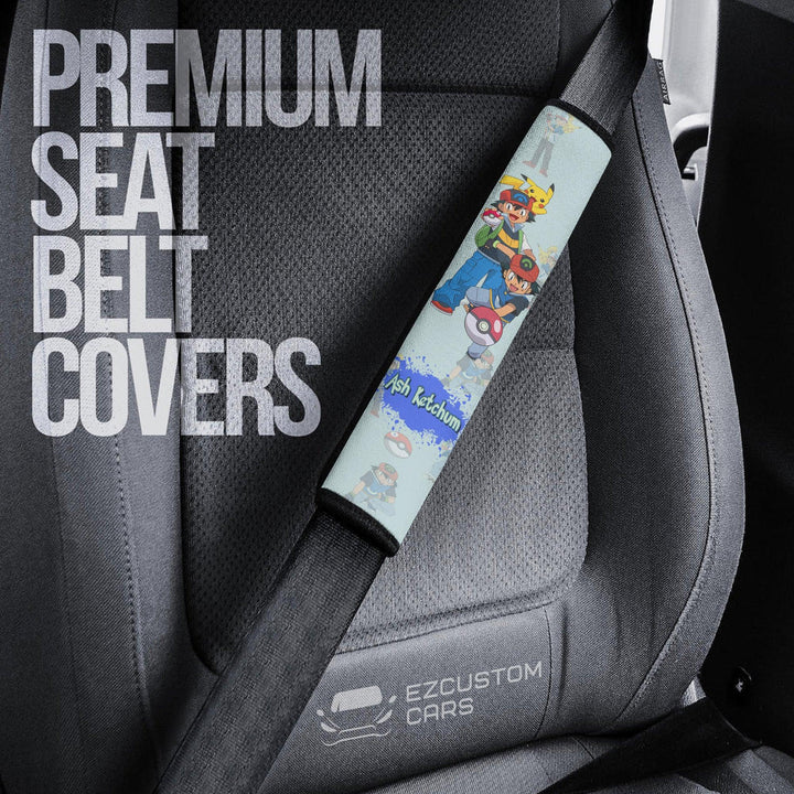 Pokemon Car Accessories Anime Seat Belt Cover Ash Ketchum - EzCustomcar - 3