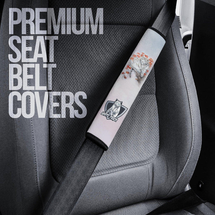 White Tiger Seat Belt Covers Custom Tiger Car Accessories - EzCustomcar - 3