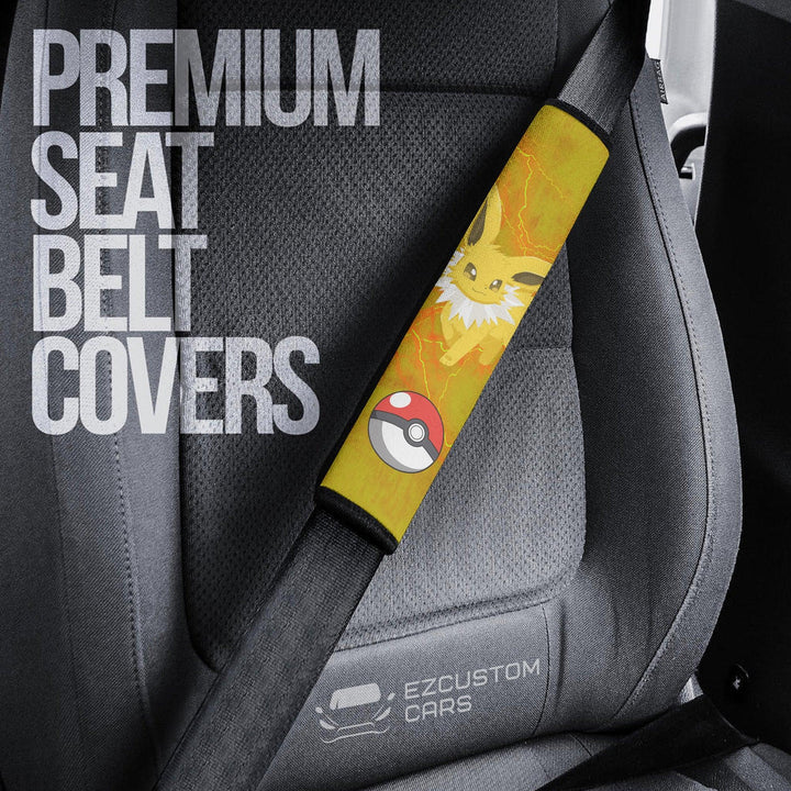 Pokemon Car Accessories Anime Seat Belt Cover Jolteon Electrifying - EzCustomcar - 3