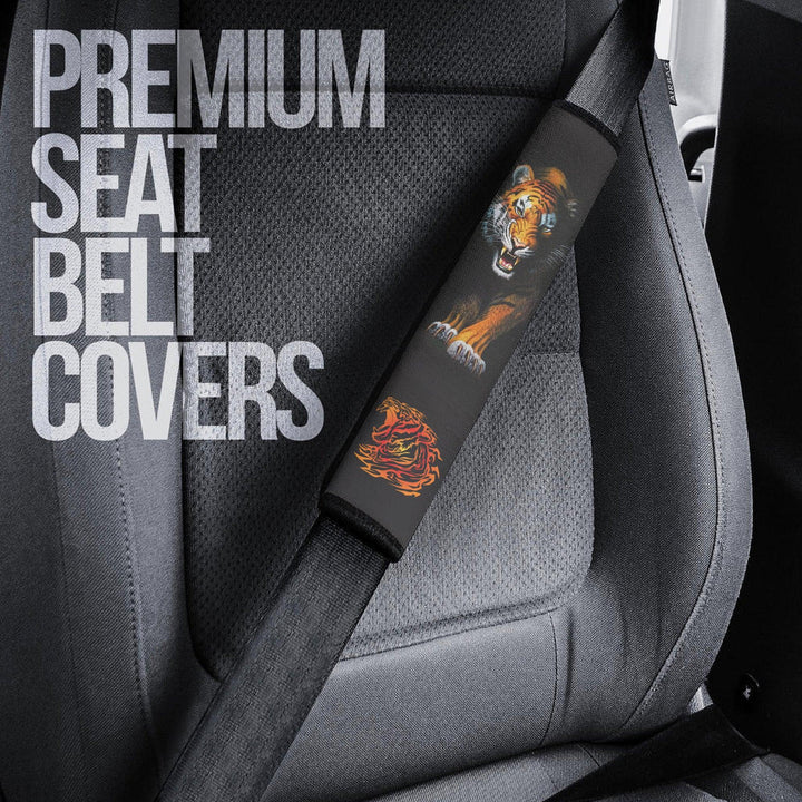 Angry Tiger Seat Belt Covers Custom Tiger Car Accessories - EzCustomcar - 3