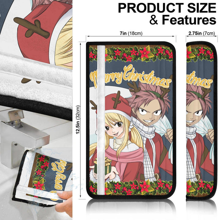 Natsu x Lucy Seat Belt Covers Custom Fairy Tail Car Accessories Christmas Gifts - EzCustomcar - 4