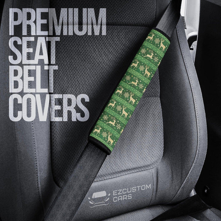 Christmas Car Accessories Custom Seat Belt Cover Christmas Deer Pattern - EzCustomcar - 3
