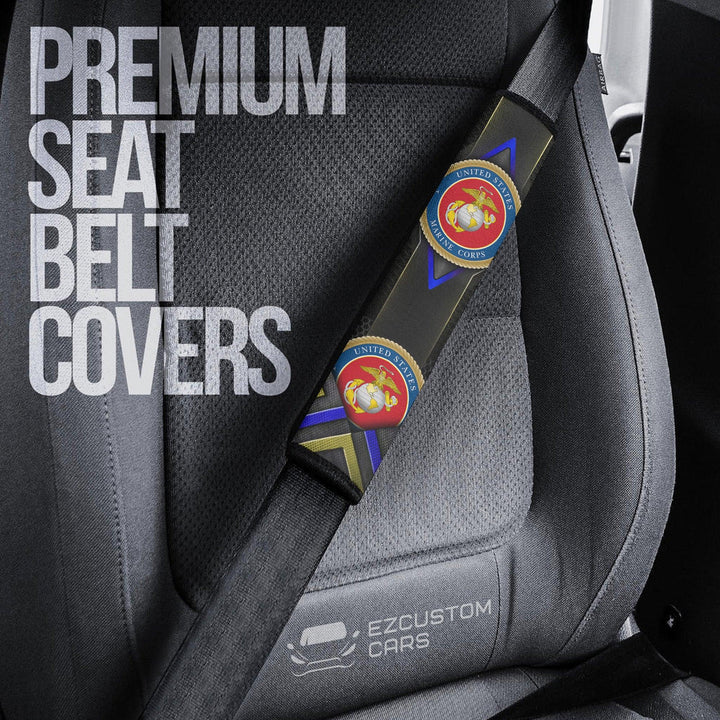 Military Car Accessories Custom Seat Belt Cover United States Marine Corps - EzCustomcar - 3