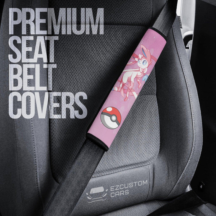 Pokemon Car Accessories Anime Seat Belt Cover Sylveon Your Valentine - EzCustomcar - 3