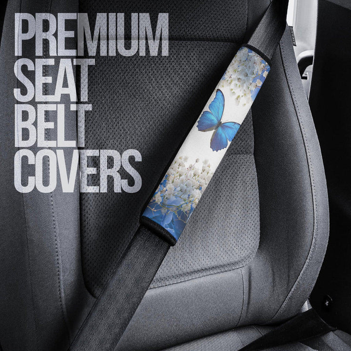 Blue Butterfly Seat Belt Covers Custom Butterfly Car Accessories - EzCustomcar - 3