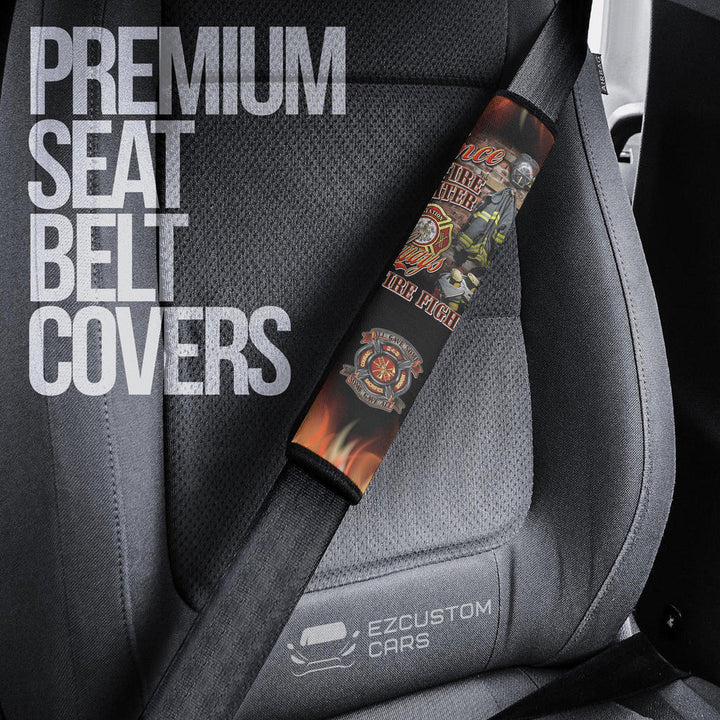 Firefighter Car Accessories Custom Seat Belt Cover Once A Firefighter Always A Firefighter - EzCustomcar - 3