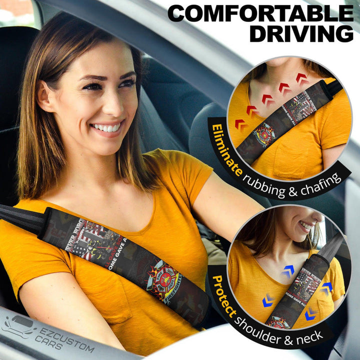Firefighter Car Accessories Custom Seat Belt Cover Firefighter Never Forget - EzCustomcar - 1