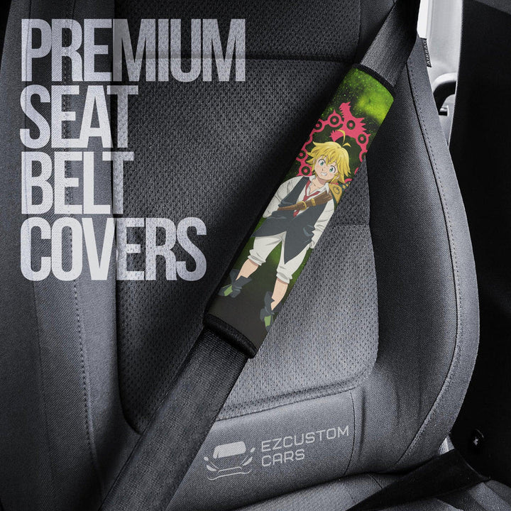 Meliodas Seat Belt Covers Custom Anime Seven Deadly Sins Car Accessories - EzCustomcar - 3