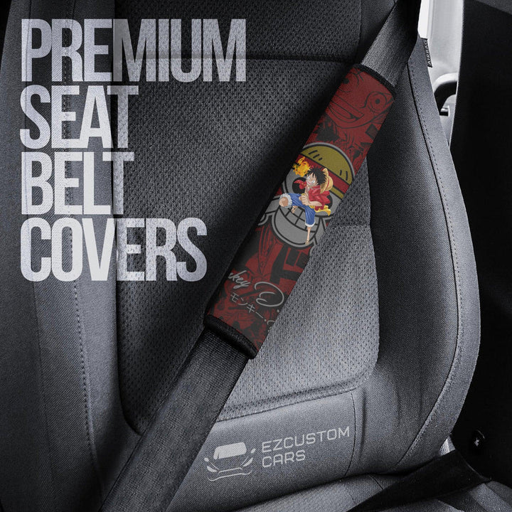 One Piece Car Accessories Anime Seat Belt Covers Monkey D. Luffy - EzCustomcar - 3