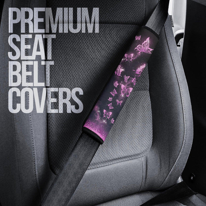 Purple Butterfly Seat Belt Covers Custom Butterfly Car Accessories - EzCustomcar - 3