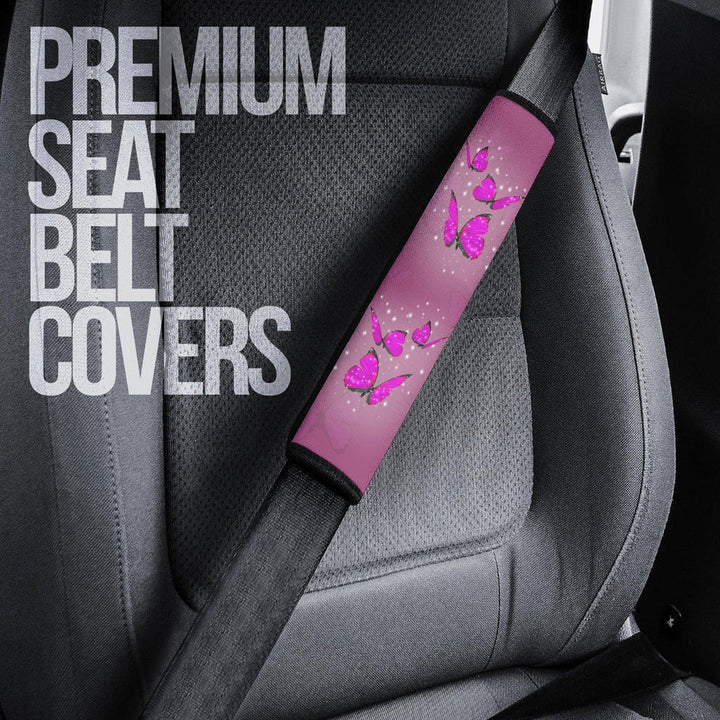 Pink Butterfly Seat Belt Covers Custom Butterfly Car Accessories - EzCustomcar - 3