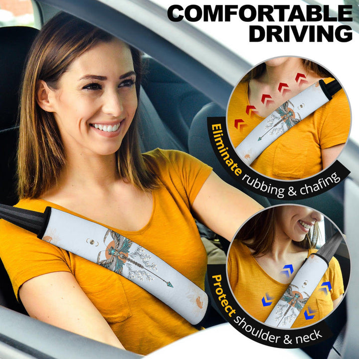 Japanese Dragonfly Seat Belt Covers Custom Dragonfly Car Accessories - EzCustomcar - 2