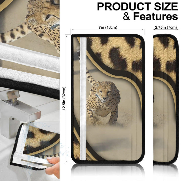 Predatory Cheetah Seat Belt Covers Custom Cheetah Car Accessories - EzCustomcar - 4