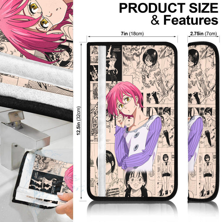Seven Deadly Sins Car Accessories Anime Seat Belt Covers Gowther Mix Manga - EzCustomcar - 4