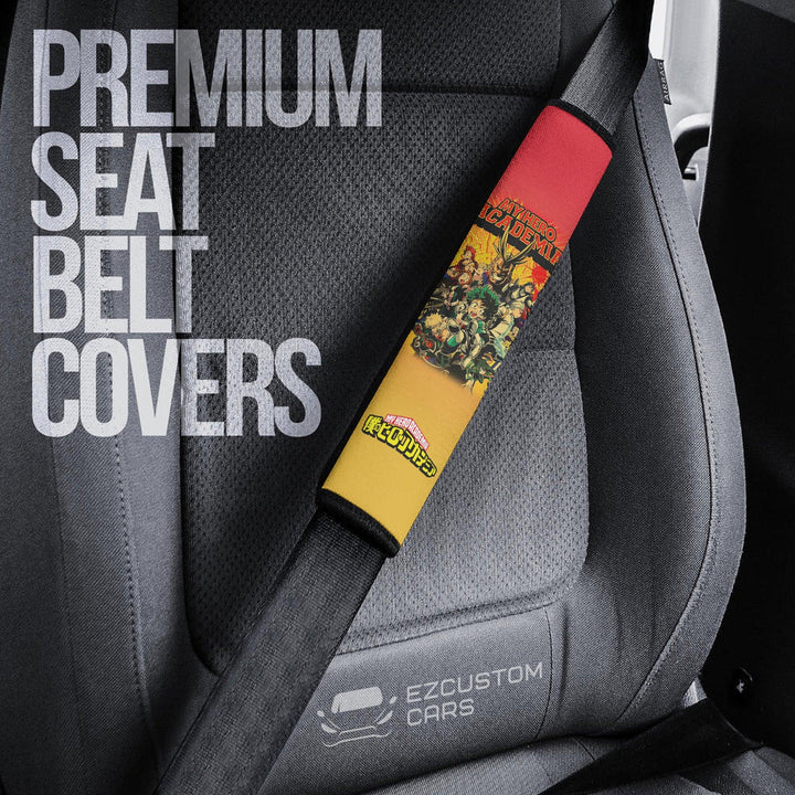 All Might x Heroes Seat Belt Covers Custom MHA Anime Car Accessories - EzCustomcar - 3