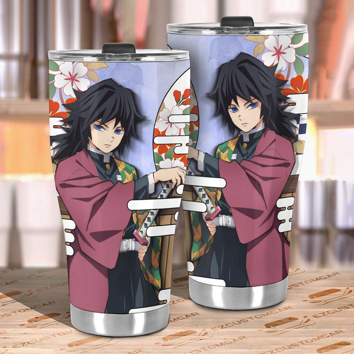 Giyu Tomioka Tumbler Cup Custom Demon Slayers Anime Car Accessories - EzCustomcar - 3
