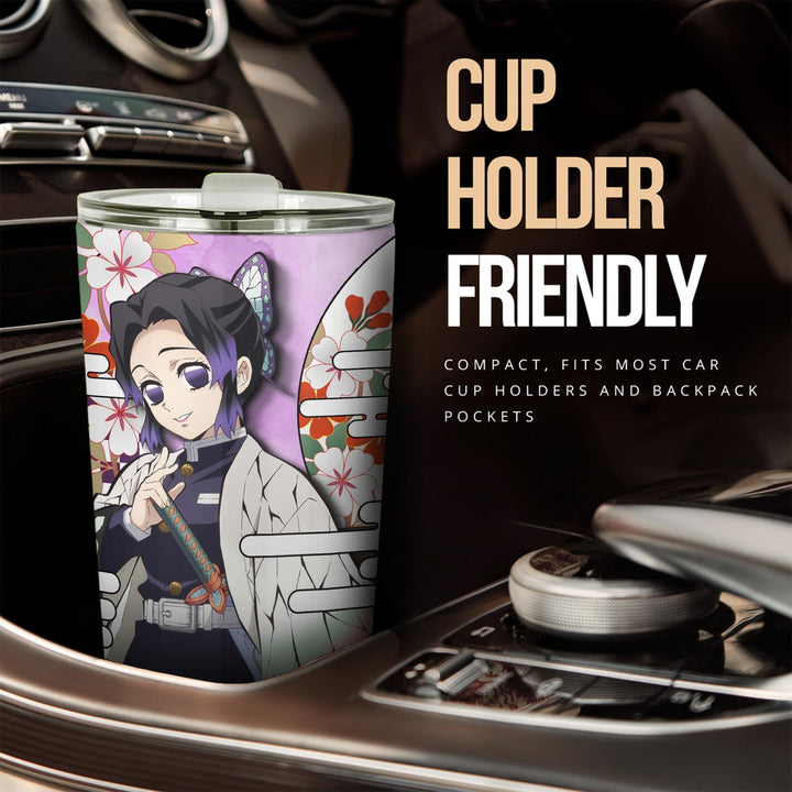 Shinobu Kocho Tumbler Cup Custom Demon Slayers Anime Car Accessories - EzCustomcar - 2