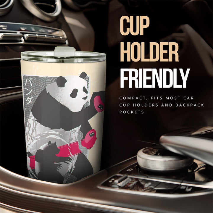 Panda Car Tumblers Cup Custom Jujutsu Kaisen Anime Car Accessories - EzCustomcar - 2