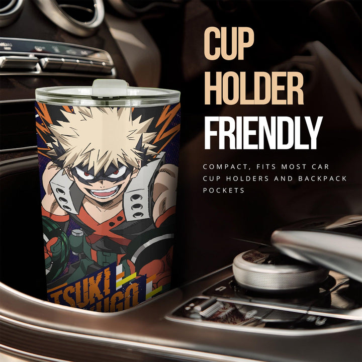 Bakugo Car Tumbler Cup Cutsom My Hero Academia Anime Car Accessories - EzCustomcar - 2