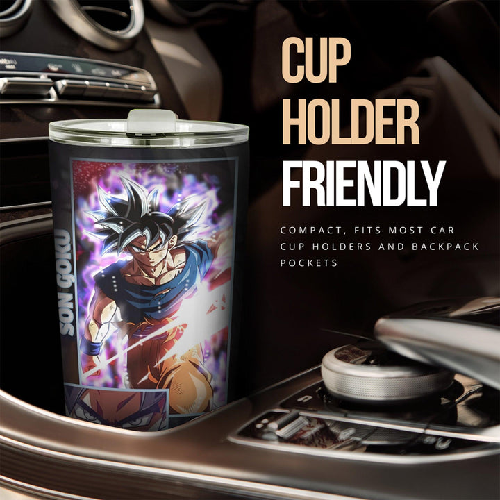 Son Goku Car Tumbler Cup Custom Dragon Ball Anime Car Accessories - EzCustomcar - 1