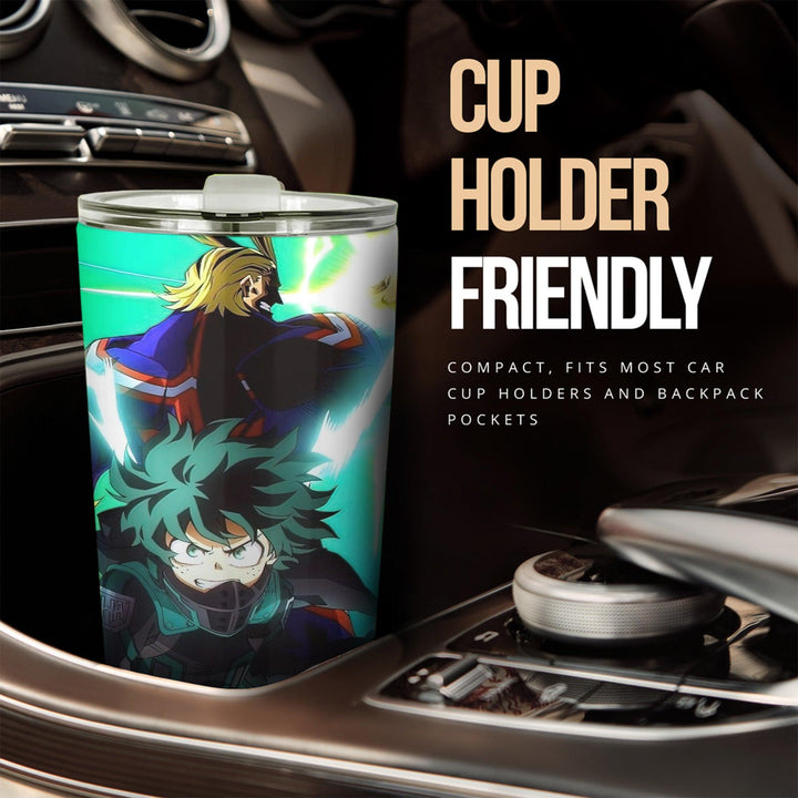 Deku x All Might Car Tumbler Cup Cutsom My Hero Academia Anime Car Accessories - EzCustomcar - 2