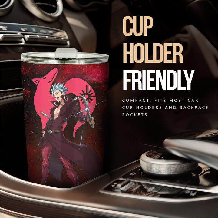 Ban Seven Deadly Sins Car Tumbler Cup Custom Anime Car Accessories - EzCustomcar - 2
