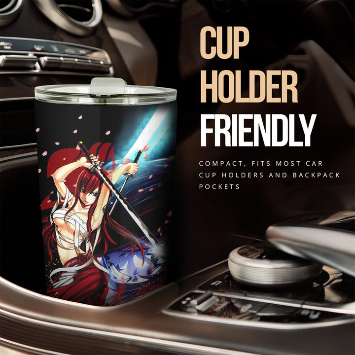 Fairy Tail Erza Scarlet Car Tumblers Cup Anime Car Accessories - EzCustomcar - 2