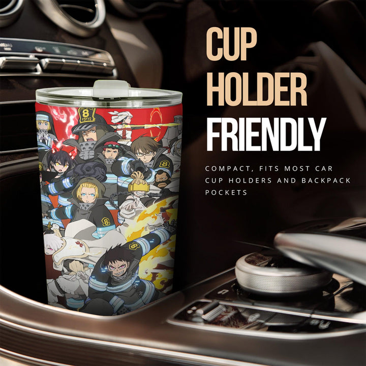 Fire Force All Characters Car Tumbler Cup Anime Car Accessories - EzCustomcar - 2