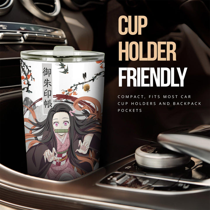 Demon Slayer Car Accessories Anime Car Tumblers Cup Nezuko Japanese Style - EzCustomcar - 2