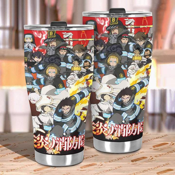 Fire Force All Characters Car Tumbler Cup Anime Car Accessories - EzCustomcar - 3