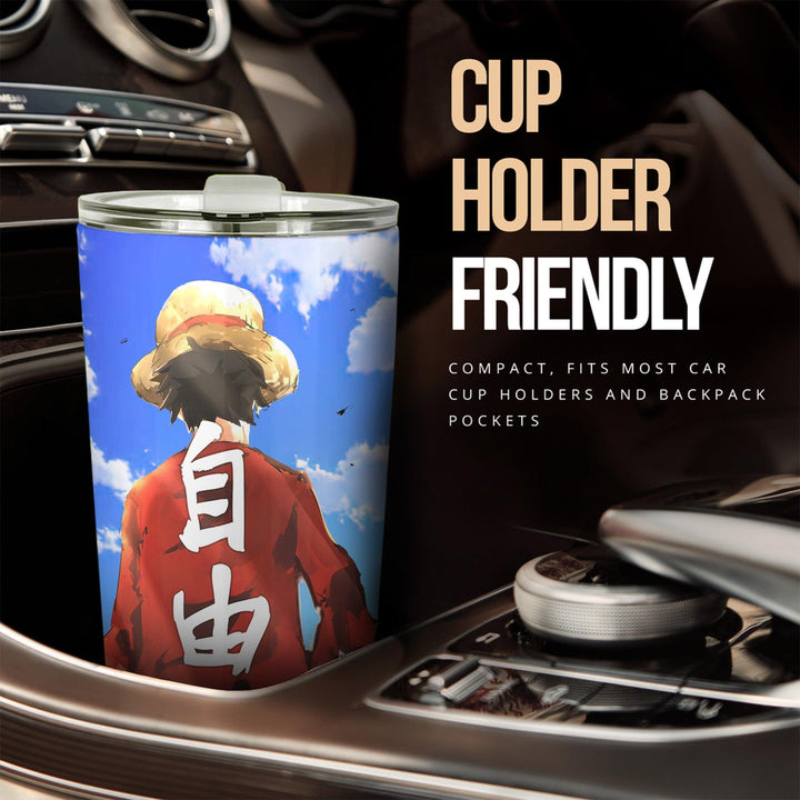 Monkey D. Luffy Car Tumbler Cup One Piece Anime Car Accessories - EzCustomcar - 2