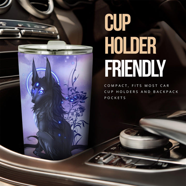 Black Fox Mythical Creatures Car Tumbler Cup Custom Mythical Creatures Car Accessories - EzCustomcar - 2