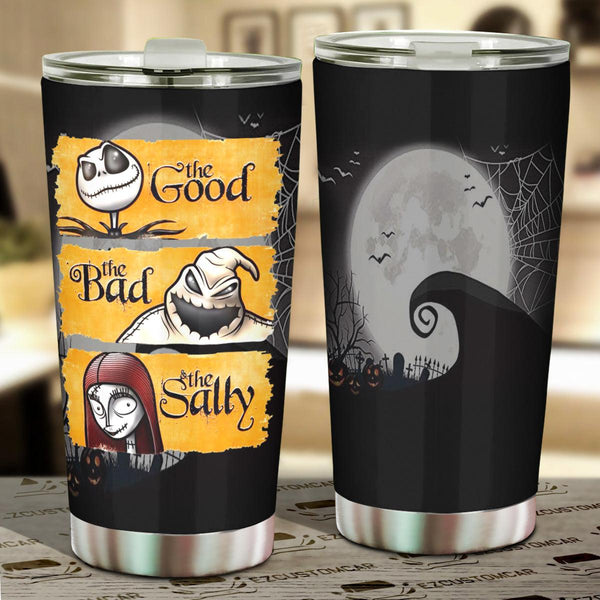 The Nightmare Before Christmas Tumbler Halloween Cup Car AccessoriesThe Good, The Bad and The Sally - EzCustomcar - 1
