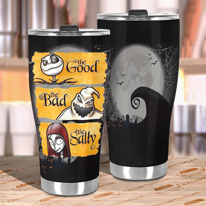 The Nightmare Before Christmas Tumbler Halloween Cup Car AccessoriesThe Good, The Bad and The Sally - EzCustomcar - 3