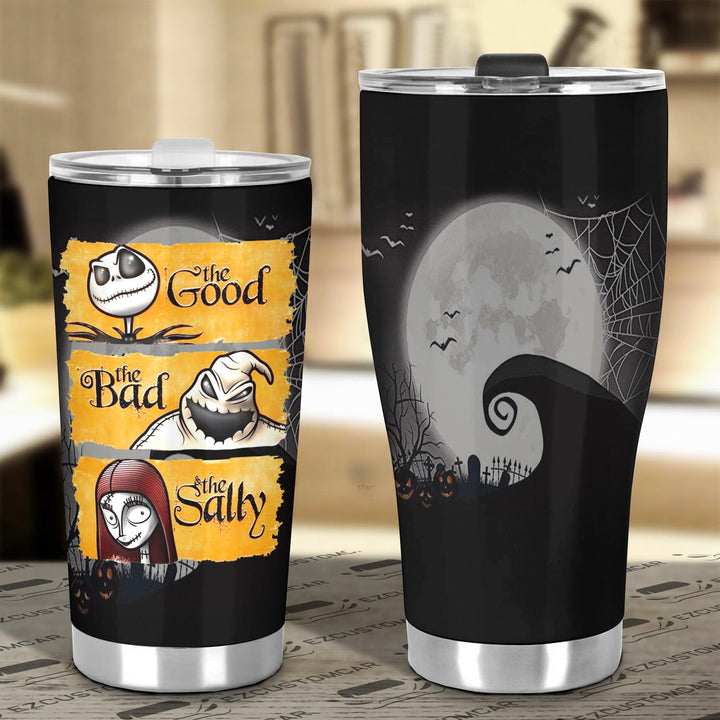 The Nightmare Before Christmas Tumbler Halloween Cup Car AccessoriesThe Good, The Bad and The Sally - EzCustomcar - 4