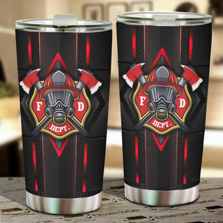 Military Car Accessories Custom Car Tumblers Cup United States Firefighter - EzCustomcar - 1