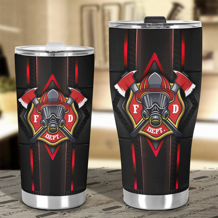 Military Car Accessories Custom Car Tumblers Cup United States Firefighter - EzCustomcar - 4