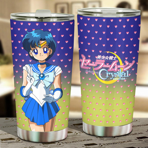 Sailor Moon Tumbler Cup Anime Car Accessories Sailor Mercury - EzCustomcar - 1