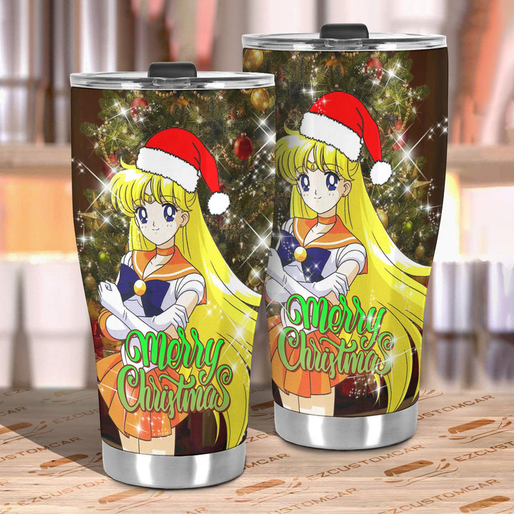 Sailor Moon Christmast Car Accessories Anime Car Tumblers Cup Sailor Venus - EzCustomcar - 3