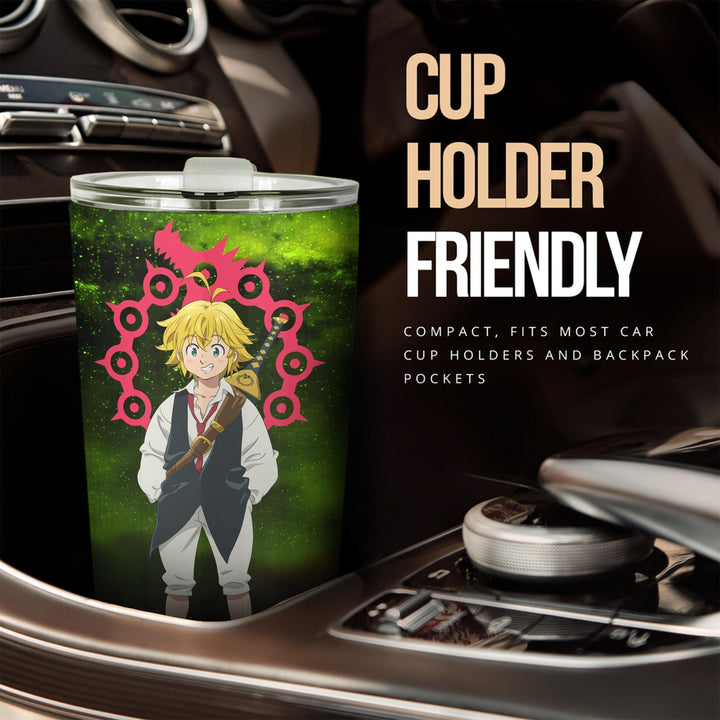 Meliodas Car Tumbler Cup Custom Anime Seven Deadly Sins Car Accessories - EzCustomcar - 2