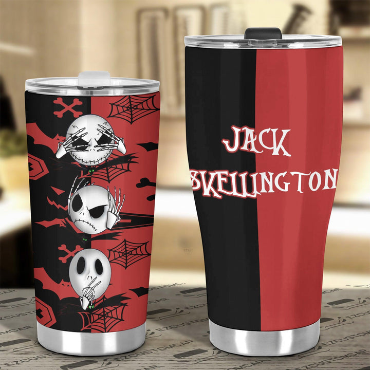 The Nightmare Before Christmas Tumbler Halloween Cup Car Accessories Jack Skellington Head - EzCustomcar - 4