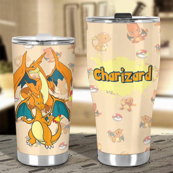 Pokemon Tumbler Anime Cup Car Accessories Charizard - EzCustomcar - 4