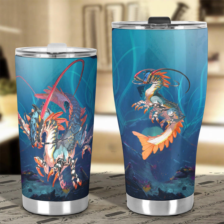 Shrimp Mythical Creatures Car Tumbler Cup Custom Mythical Creatures Car Accessories - EzCustomcar - 4