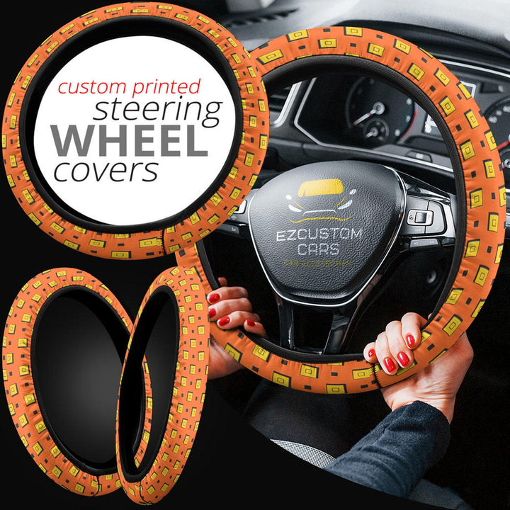 Narancia Patterns Steering Wheel Cover Custom Jojo Bizzare Adventure Anime Car Accessories - EzCustomcar - 4
