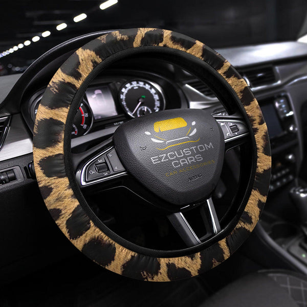 Skinny Cheetah Steering Wheel Cover Custom Cheetah Car Accessories - EzCustomcar - 1