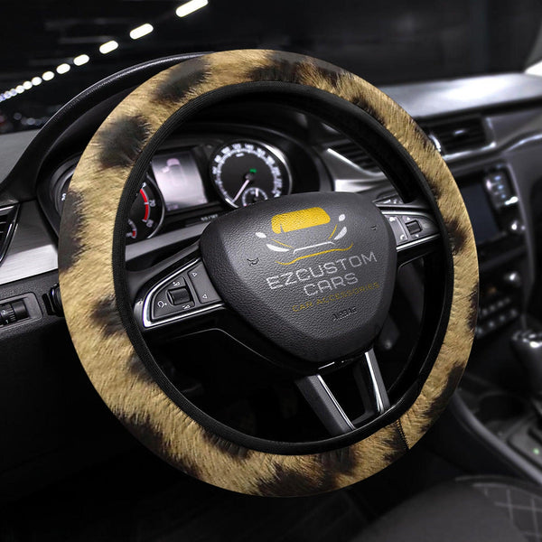 Skin Cheetah Steering Wheel Cover Custom Cheetah Car Accessories - EzCustomcar - 1