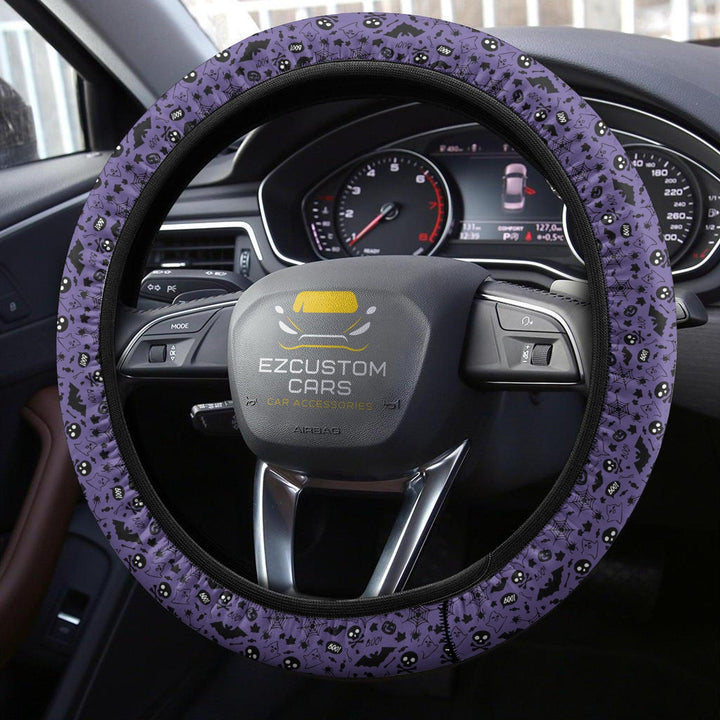 Halloween Car Accessories Custom Steering Wheel Cover Halloween Purple - EzCustomcar - 3