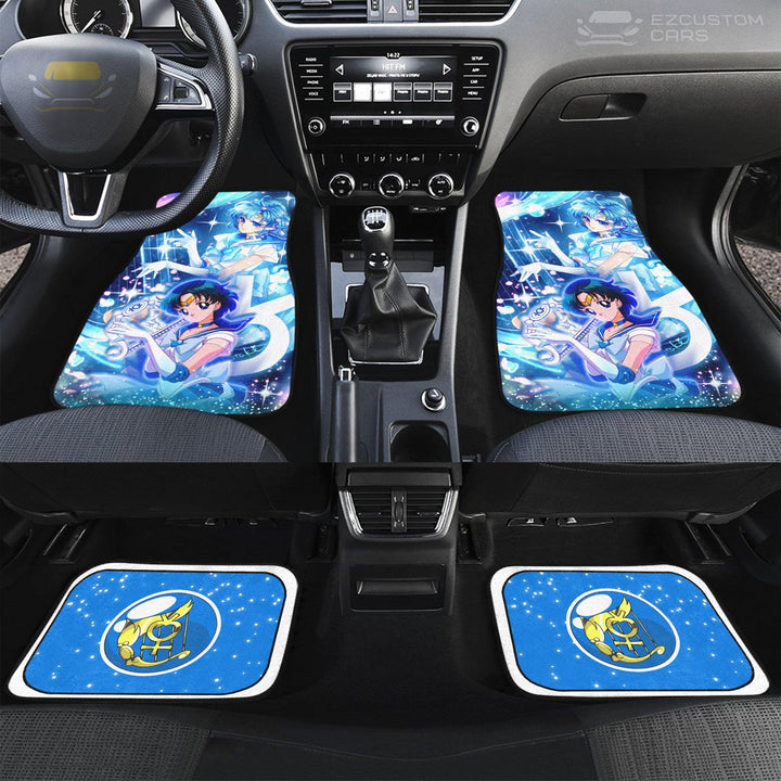 Sailor Mercury Car Floor Mats Custom Sailor Moon Car Accessories Christmas Gifts - EzCustomcar - 4