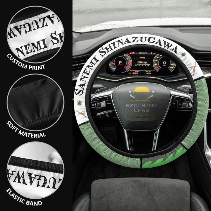 Sanemi Shinazugawa Demon Slayer Steering Wheel Cover Custom Anime Car Accessories - EzCustomcar - 2