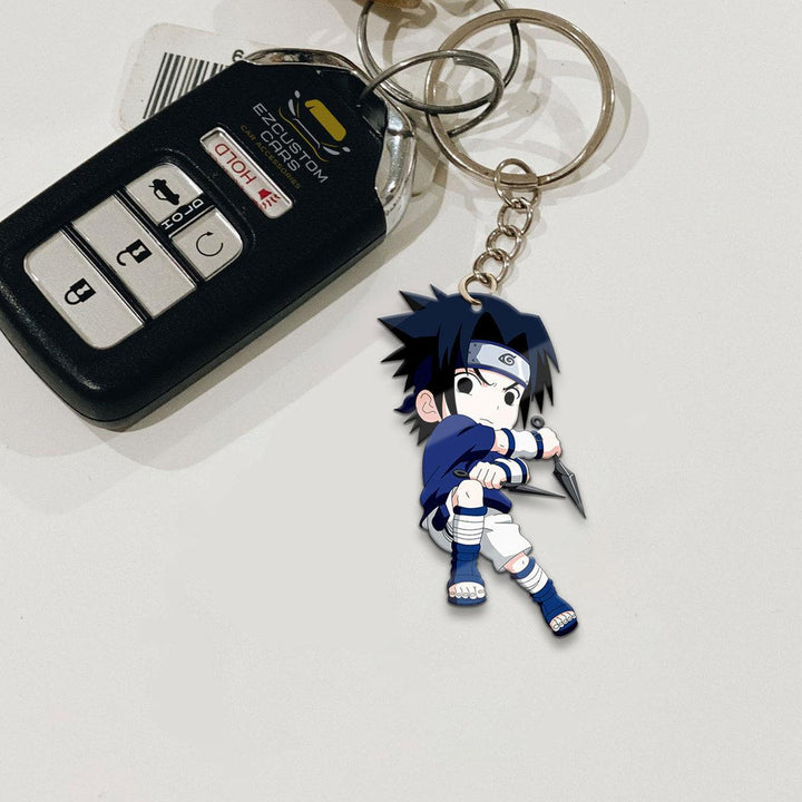 Uchiha Sasuke Anime Keychains Custom Naruto Car Accessories - EzCustomcar - 2